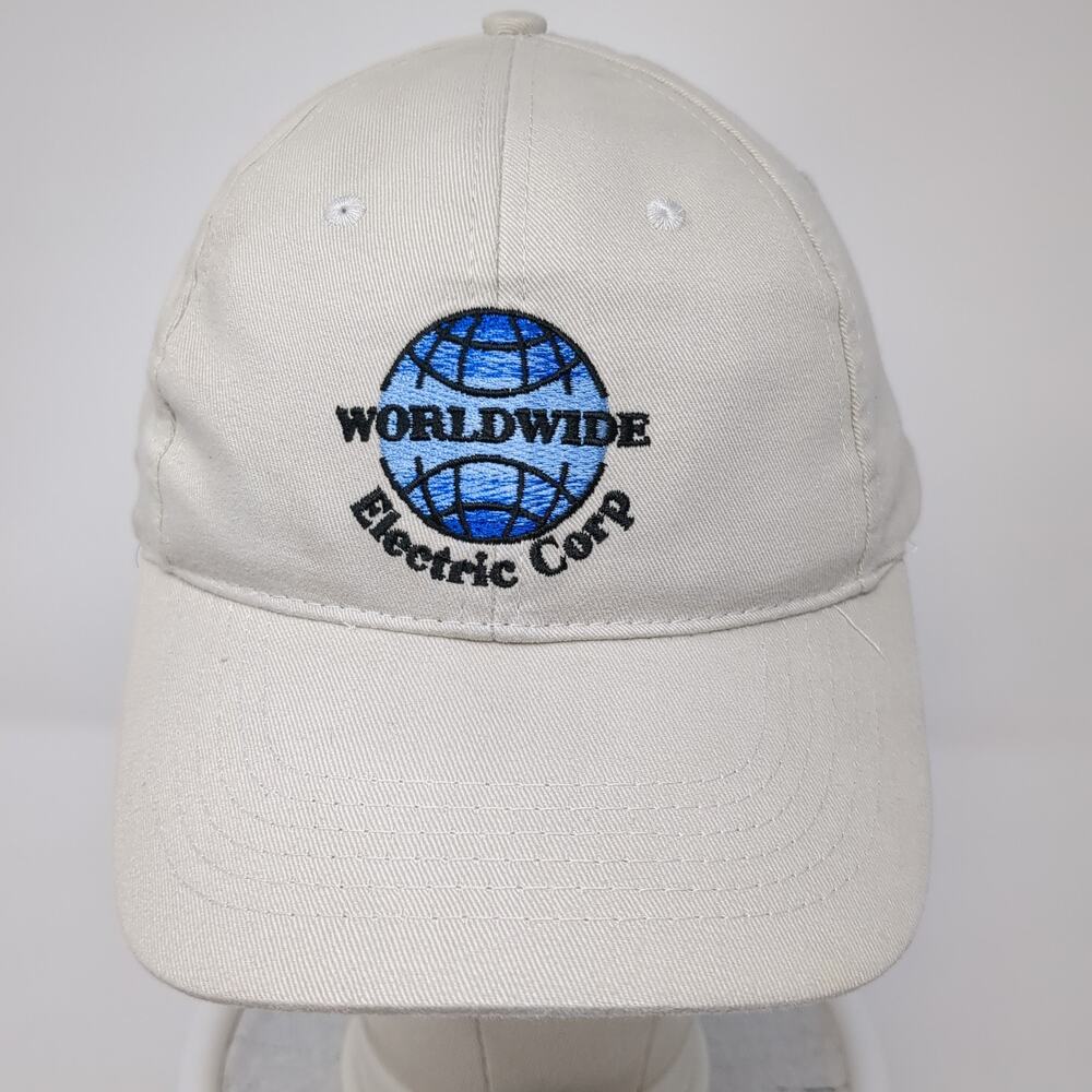 Worldwide Electric Corp Strapback Hat Solid Beige… - image 2
